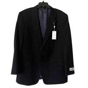 Pierre Cardin Pinstripe 2 Button Blazer Suit Coat Mens Size 46R Worsted Wool